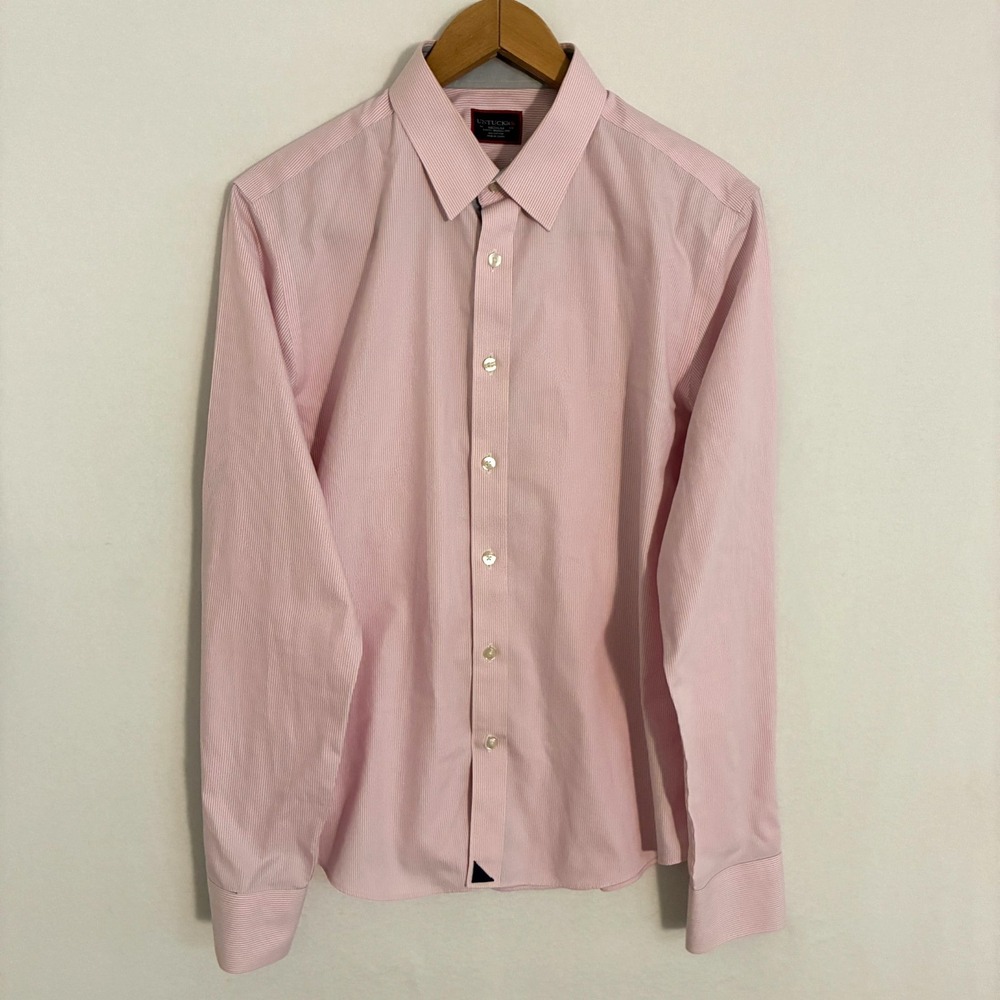 UNTUCKit Douro Shirt Men's M Striped Slim Fit Wrinkle Free Button Front Preppy